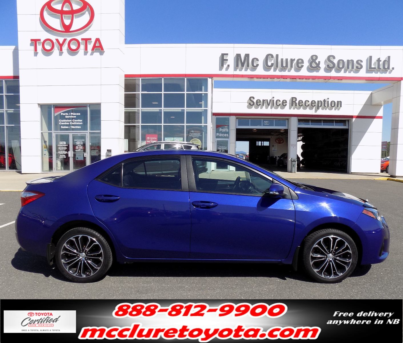 Used 2014 Toyota Corolla S Free Winter Tires In Grand Falls