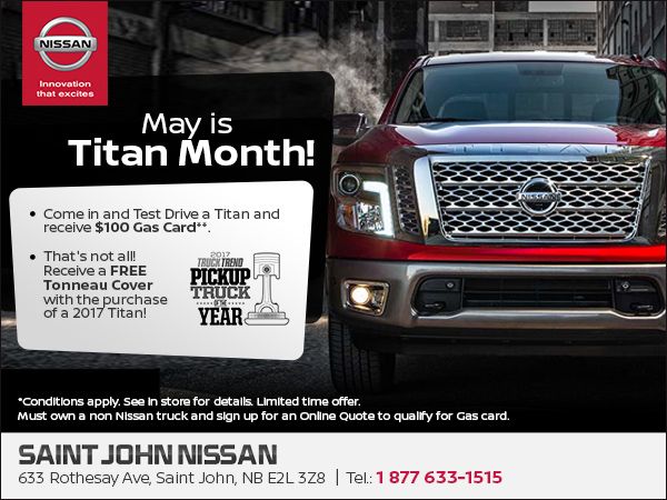 Saint John Nissan >> May Is Titan Month Saint John Nissan Saint John Nissan >> May Is Titan Month Saint John Nissan