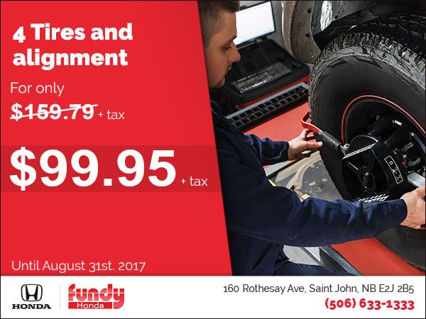 4 Tires and Alignment for only $99.95!