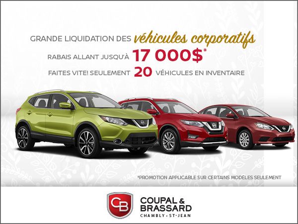 Grande liquidation des véhicules corporatifs !