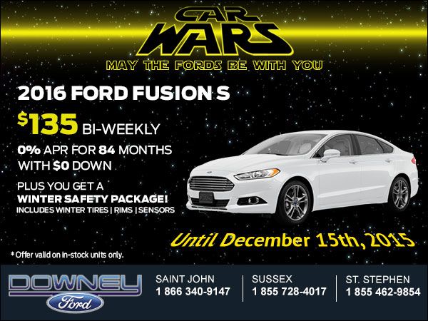 Thecarwarsonthe2016fordfusions Downeyfordpromotionin