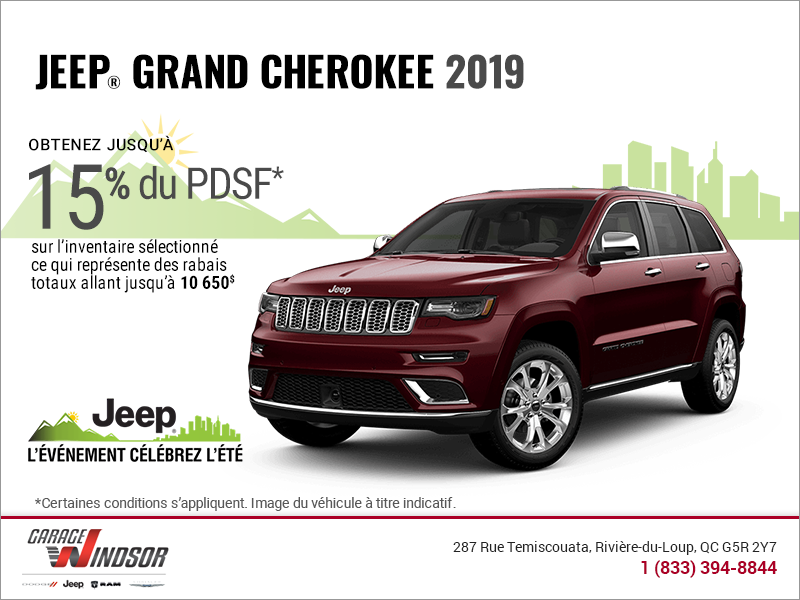 Conduisez un Jeep Grand Cherokee 2019! Conduisez un Jeep Grand Cherokee 2019!