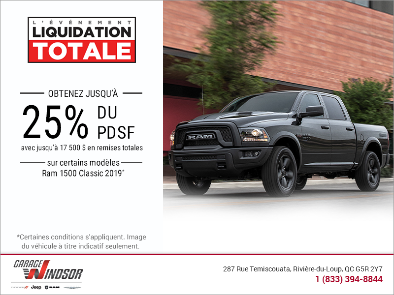 L'événement liquidation totale RAM L'événement liquidation totale RAM