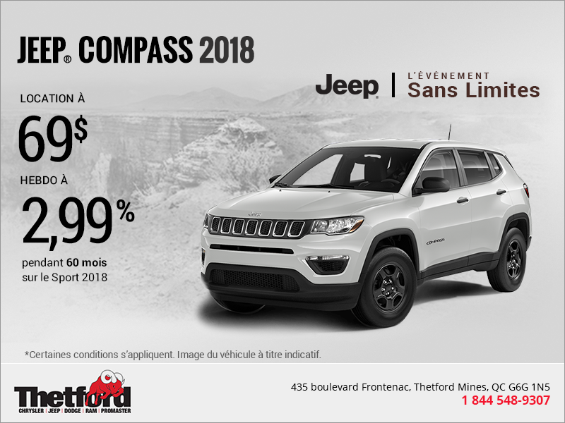 Conduisez un Jeep Compass 2018