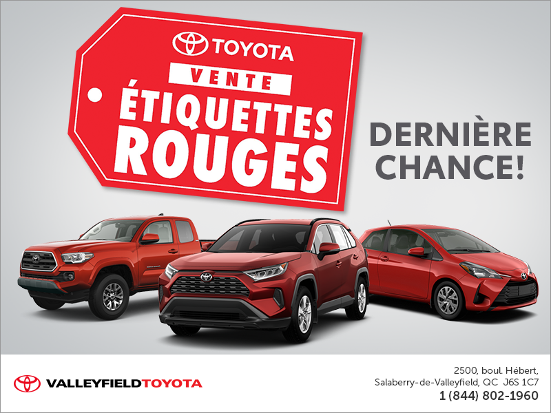 C'est la vente étiquettes rouges! C'est la vente étiquettes rouges!