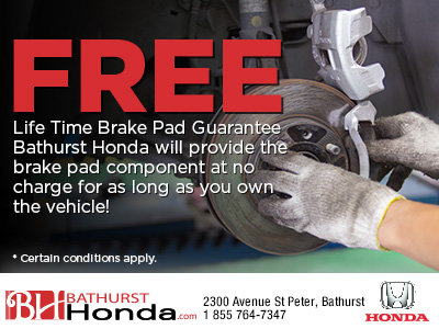 Free Lifetime Brake Pad Guarantee
