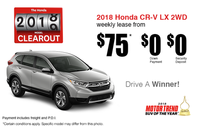 Lease the 2018 Honda CR-V!