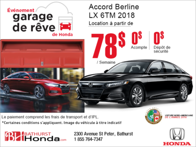 Louez la Honda Accord Sedan 2018!