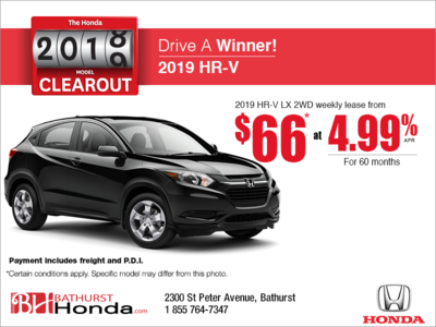 Lease the 2019 Honda HR-V!