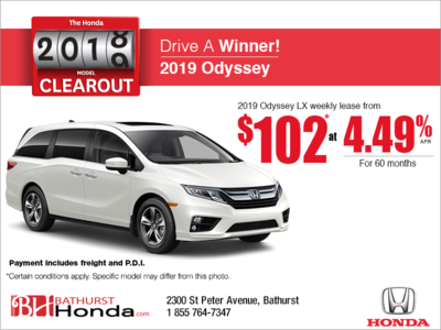 Lease the 2019 Honda Odyssey!
