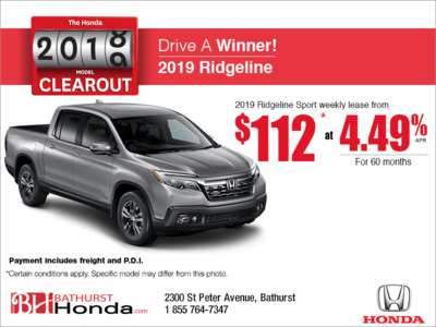 Lease the 2019 Honda Ridgeline