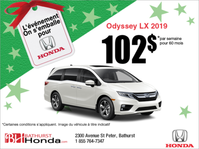 Louez la Honda Odyssey 2019!