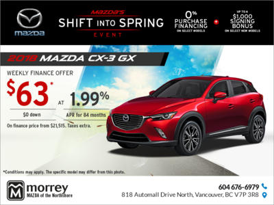 Get the 2018 Mazda CX-3!