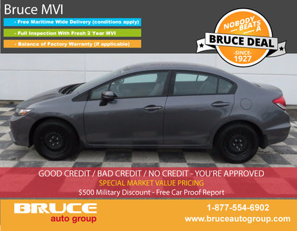 2014 Honda Civic LX 1.8L 4 CYL I-VTEC CVT FWD 4D SEDAN