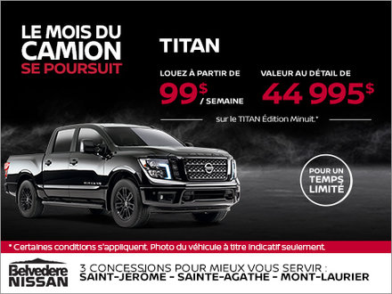 Obtenez le Nissan Titan 2018 dès aujourd'hui!