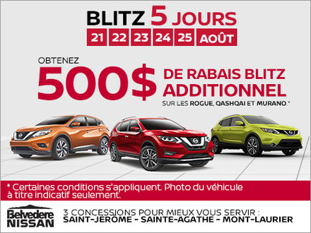 La Vente de 5 Jours Nissan!