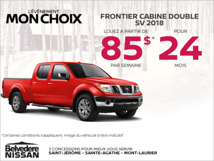 Obtenez le Nissan Frontier 2018 dès aujourd'hui!
