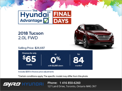 Get the 2018 Tucson today!