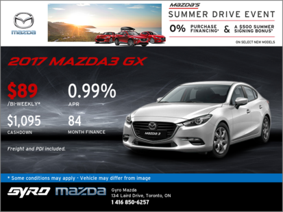 The 2017 Mazda3 GX: Get it Today!