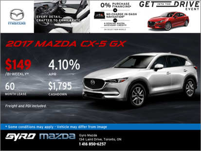 Get the New 2017 Mazda CX-5 GX Now!