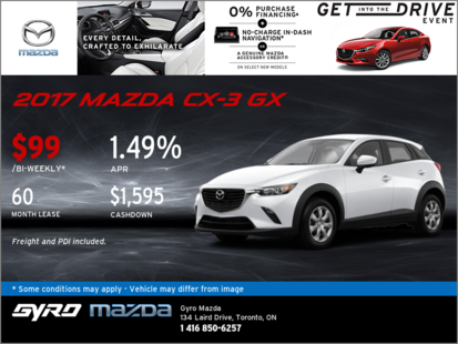 Get the 2017 Mazda CX-3 GX Now!