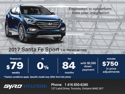 Huge Savings on the 2017 Santa Fe Sport!