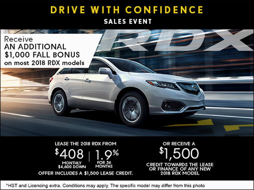 Drive Home the All-New 2018 Acura RDX Today!