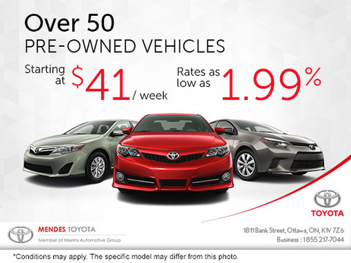 Save Big on Over 50 Pre-Owned Vehicles!