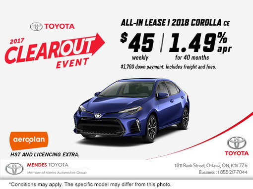 Get the 2018 Toyota Corolla Today!