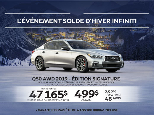 Q50 AWD 2019 – Édition SIGNATURE