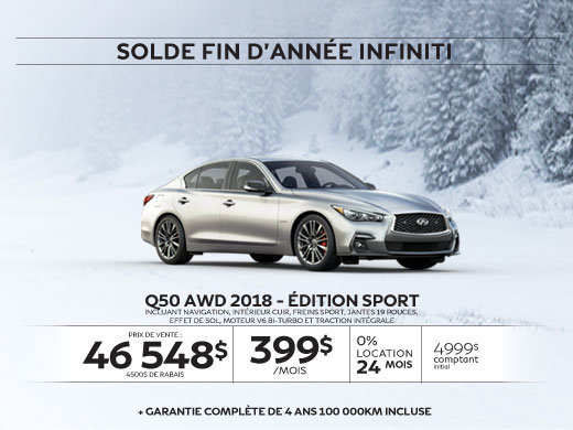 Q50 AWD 2018 – Édition SIGNATURE Démo