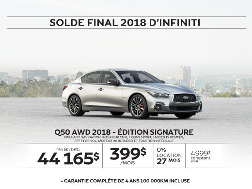 Q50 AWD 2018 – Édition SIGNATURE Démo