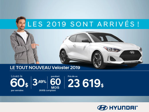 Nos Hyundai Veloster 2019 sont arrivés!