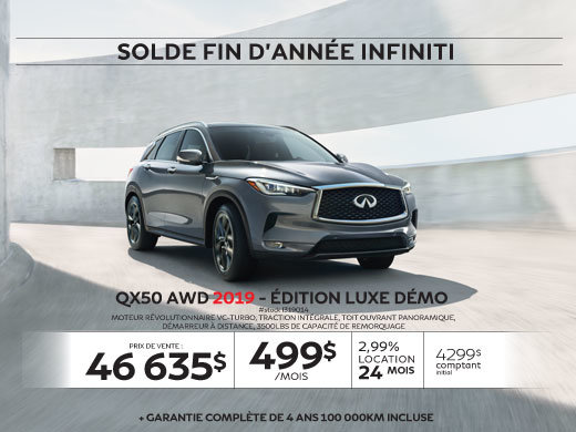 QX50 AWD 2019 édition LUXE Démo