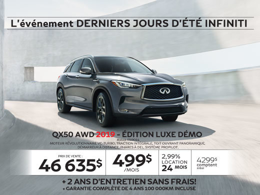 QX50 AWD 2019 édition LUXE Démo
