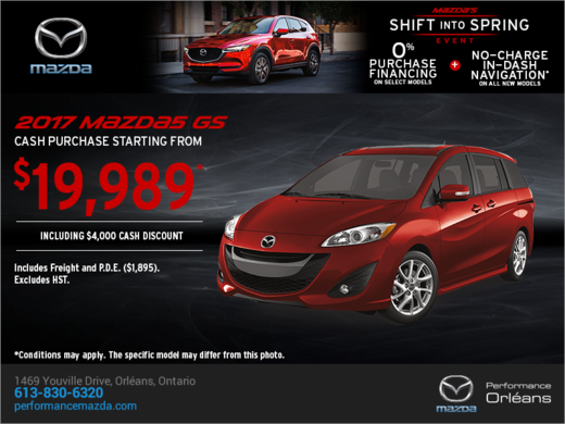 Save on the 2017 Mazda5!