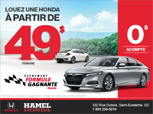 Événement Formule gagnante de Honda