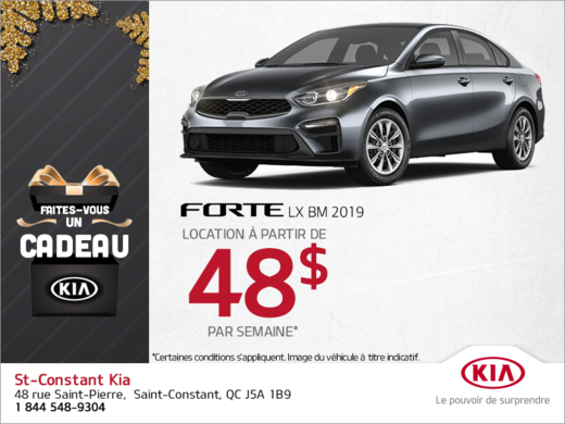 Procurez-vous la Kia Forte 2019!