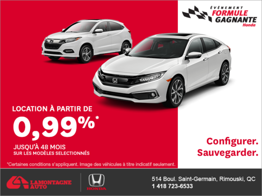 Événement formule gagnante de Honda