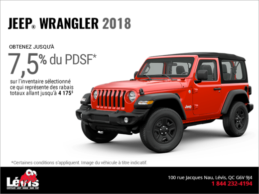 Conduisez un Jeep Wrangler 2018!