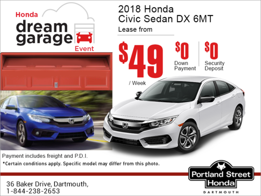 Lease the 2018 Honda Civic Sedan!