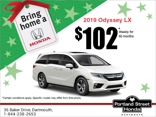 Lease the 2019 Honda Odyssey!