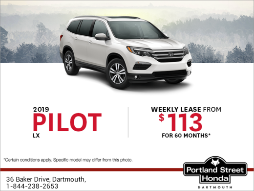 Lease the 2019 Honda Pilot!
