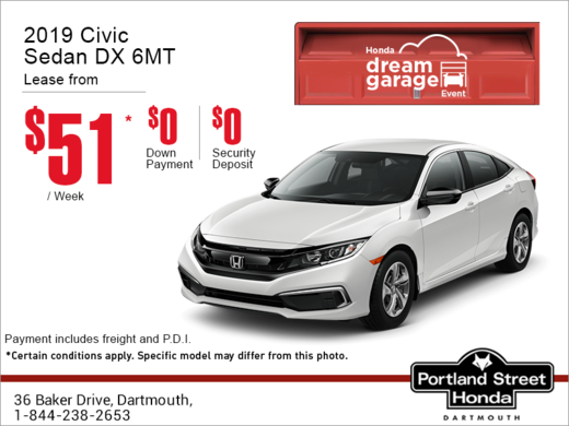 Lease the 2019 Honda Civic Sedan!