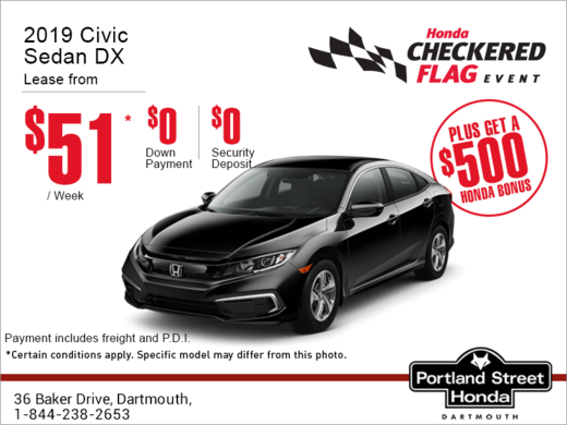 Lease the 2019 Honda Civic Sedan!