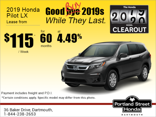 Lease the 2019 Honda Pilot!