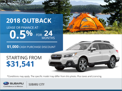 Get the 2018 Subaru Outback Today!