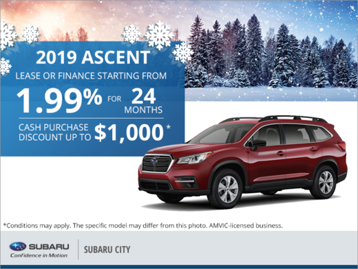 Get the 2019 Subaru Ascent Today!