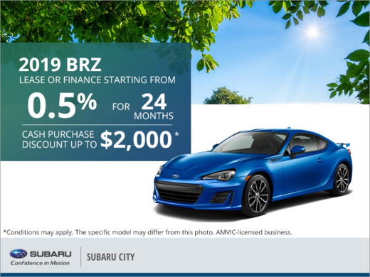 Get the 2019 Subaru BRZ Today!