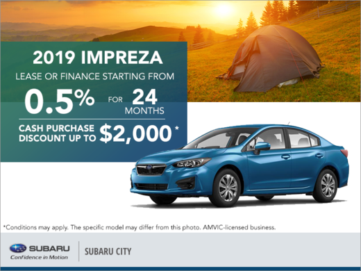 Get the 2019 Subaru Impreza 4-Door Today!